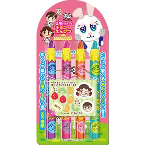 不二家 チョコえんぴつ ４本 △ 【購入入数１２個】【数量限定】◆