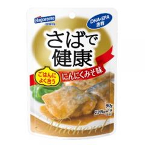 はごろも さばで健康 にんにくみそ味（パウチ）９０ｇ □お取り寄せ品 【購入入数１２個】（入荷までお時間がかかります）