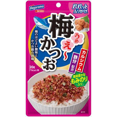 はごろも パパッとふりかけ 梅ぇ～かつお２０ｇ 【今月の特売 乾物】 □お取り寄せ品 【購入入数６０個】（入荷までお時間がかかります）