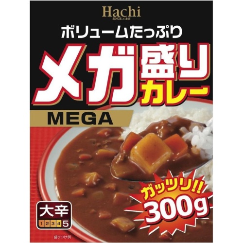 ハチ食品 メガ盛りカレー大辛３００ｇ □お取り寄せ品 【購入入数２０個】