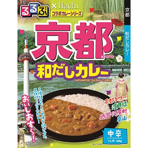 ハチ食品 るるぶ 京都和だしカレー中辛 １８０ｇ 【今月の特売 インスタント】 △ 【購入入数２０個】