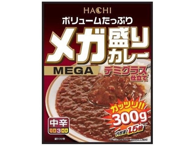 ハチ食品 メガ盛りカレーデミグラス仕立て３００ｇ 【新商品 9/20 発売】 □お取り寄せ品 【購入入数２２個】