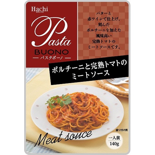 ハチ食品 ポルチーニとトマトのミートソース１４０ｇ  【購入入数１２０個】