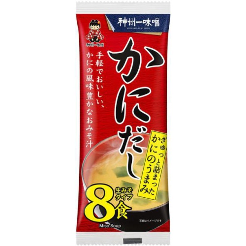 神州一 即席生みそ汁 かにだし８食 【今月の特売 調味料】 □お取り寄せ品 【購入入数７２個】