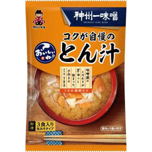 神州一 おいしいね！！ コクが自慢のとん汁３食 □お取り寄せ品 【購入入数４８個】