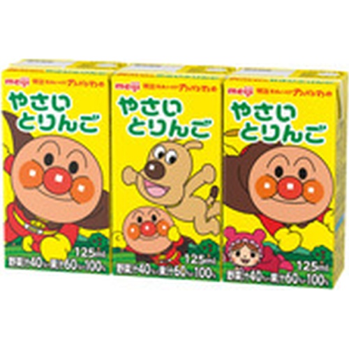 明治 アンパンマンやさいとりんご１２５ｍｌ×３Ｐ □お取り寄せ品 【購入入数１２個】
