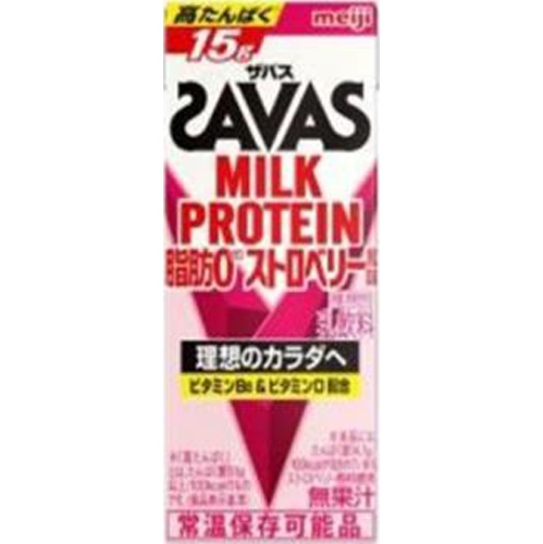 ザバスミルクプロテイン脂肪０ストロベリー風味２００ □お取り寄せ品 【購入入数２４個】