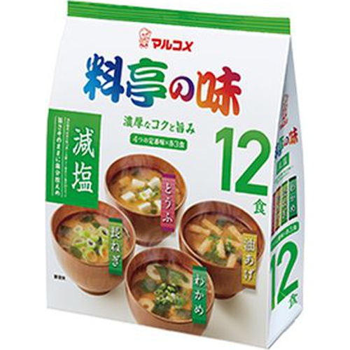 マルコメ お徳用料亭の味みそ汁減塩 １２食 【今月の特売 調味料】 □お取り寄せ品 【購入入数４８個】