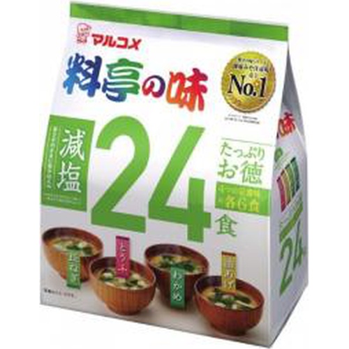 マルコメ たっぷりお徳料亭の味減塩２４食 □お取り寄せ品 【購入入数１２個】