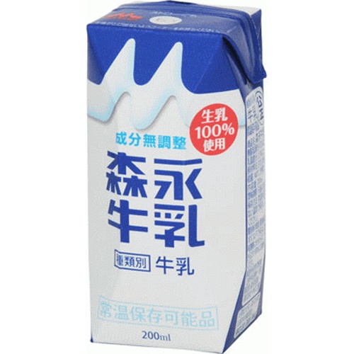 森乳 森永牛乳プリズマ 紙２００ｍｌ □お取り寄せ品 【購入入数２４個】
