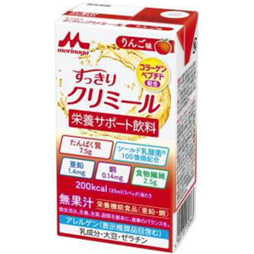 森乳 すっきりクリミールりんご味１２５ｍｌ □お取り寄せ品 【購入入数２４個】