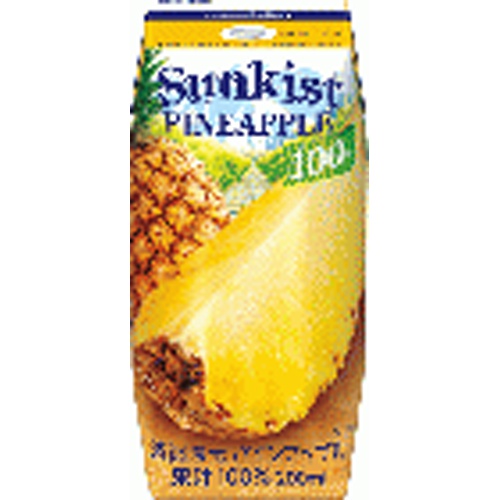 サンキスト １００％パインアップル ２００ｍｌ □お取り寄せ品 【購入入数２４個】