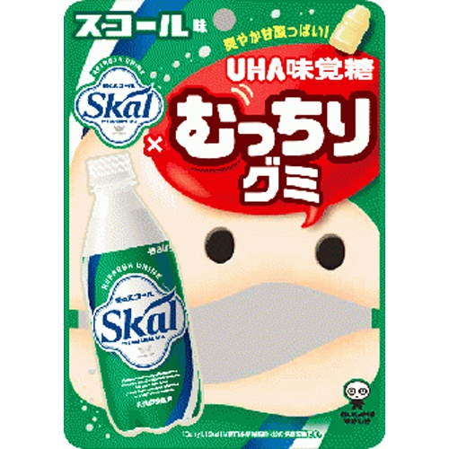 味覚糖 むっちりグミ スコール６４ｇ △ 【購入入数１０個】