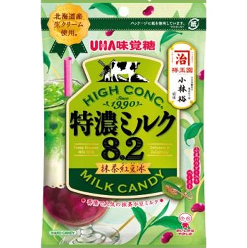 味覚糖 特濃ミルク８．２ 抹茶紅豆冰７０ｇ 【新商品 6/9 発売】【数量限定】【受注締 4/30 最短納品 6/9】 □お取り寄せ品 【購入入数７２個】