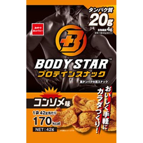 ボディスター プロテインスナックコンソメ味４２ｇ □お取り寄せ品 【購入入数１２個】