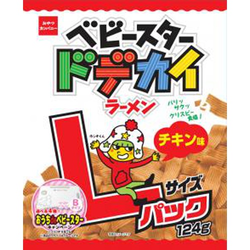 ベビースター ドデカイラーメンＬサイズ１２４ｇ 【今月の特売 菓子】 □お取り寄せ品 【購入入数１２個】