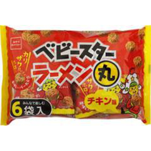 おやつカンパニー ラーメン丸 チキン味６袋入 【今月の特売 菓子】 △ 【購入入数１５個】