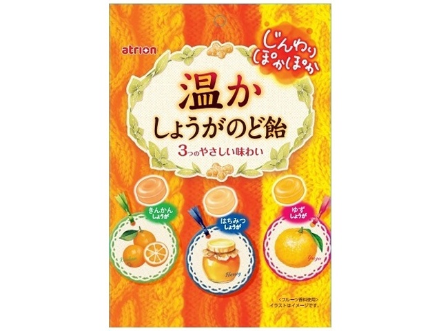 アトリオン 温かしょうがのど飴１００ｇ □お取り寄せ品 【購入入数４８個】