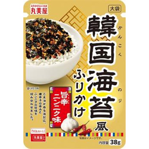 丸美屋 韓国海苔風ふりかけ 旨辛ニンニク大袋３８ｇ □お取り寄せ品 【購入入数８０個】