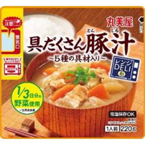 丸美屋 レンジＤＥＬＩ 豚汁２２０ｇ □お取り寄せ品 【購入入数３０個】