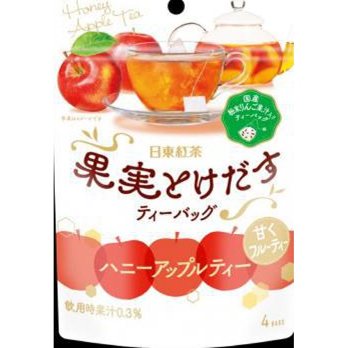 日東紅茶 果実とけ出すＴＢハニーアップル４袋入 □お取り寄せ品 【購入入数２４個】