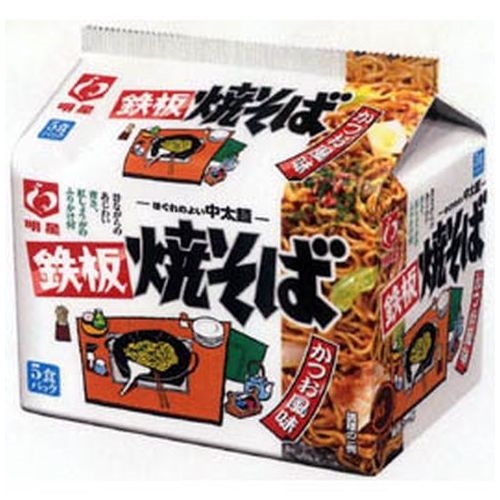 明星 鉄板焼そばかつお風味５食パック □お取り寄せ品 【購入入数１８個】