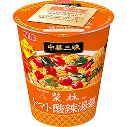明星 中華三昧タテ型ビッグ 榮林トマト酸辣湯麺 □お取り寄せ品 【購入入数１２個】