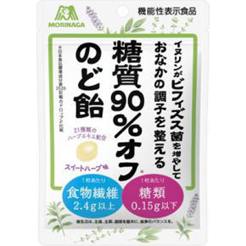 森永 糖質９０％オフのど飴 ５８ｇ △ 【購入入数７個】