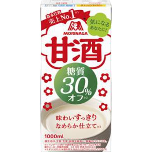 森永 甘酒 糖質３０％オフ１０００ｍｌ 【今月の特売 飲料水】 【購入入数６個】