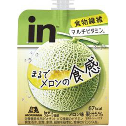 森永 ｉｎゼリー フルーツ食感メロン１５０ｇ 【数量限定】 △ 【購入入数３６個】