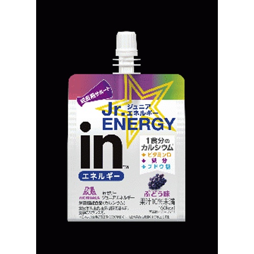 森永 ｉｎゼリージュニアエネルギーぶどう１８０ｇ 【新商品 3/18 発売】 △ 【購入入数６個】