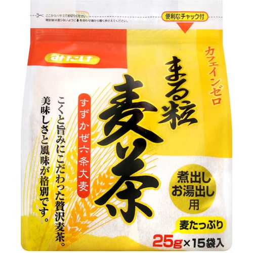 みたけ 丸粒麦茶 ２５ｇ×１５Ｐ 【今月の特売 嗜好飲料】 □お取り寄せ品 【購入入数５個】