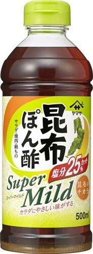 ヤマサ 昆布ぽん酢 スーパーマイルド５００ｍｌ 【今月の特売 調味料】 □お取り寄せ品 【購入入数１２個】