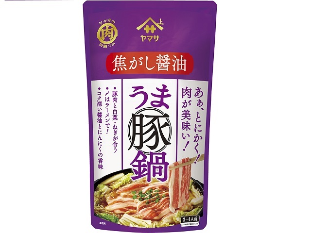 ヤマサ うま豚鍋つゆ焦がし醤油７５０ｇ 【今月の特売 調味料】 □お取り寄せ品 【購入入数１２個】