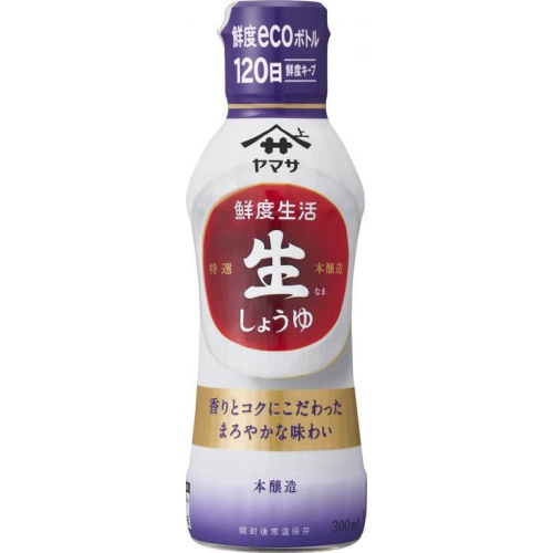 ヤマサ 鮮度生活 特選生しょうゆ３００ｍｌ 【今月の特売 調味料】 △ 【購入入数１２個】