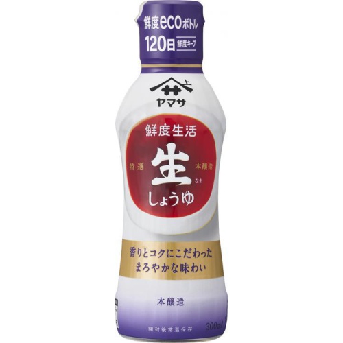 ヤマサ 鮮度生活 特選生しょうゆ３００ｍｌ △ 【購入入数１２個】