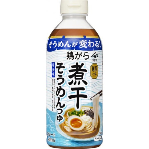 ヤマサ 麺屋一杯 鶏がら煮干そうめんつゆ５００ｍｌ 【今月の特売 調味料】 □お取り寄せ品 【購入入数１２個】
