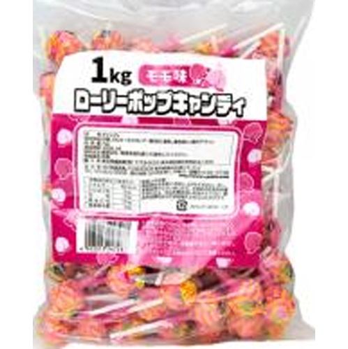 やおきん ローリーポップ モモ味１ｋｇ △ 【購入入数１個】