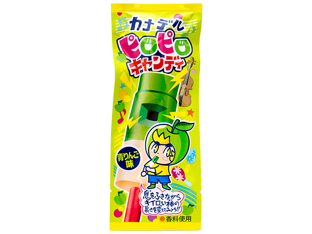 やおきん カナデルピロピロキャンディ 青りんご味 【新商品 9/11 発売】 △ 【購入入数２４個】