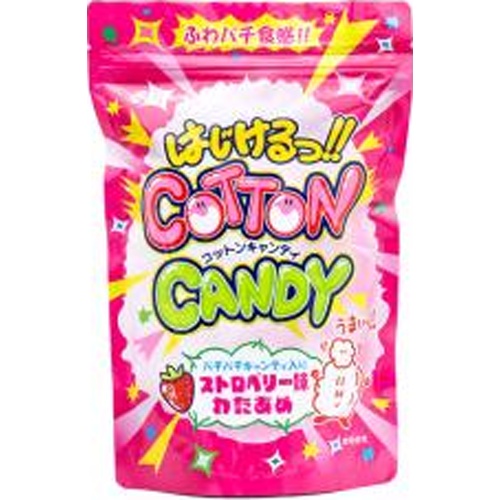 やおきん はじけるっコットンキャンディストロベリー 【新商品 3/28 発売】 □お取り寄せ品 【購入入数４８個】（入荷までお時間がかかります）