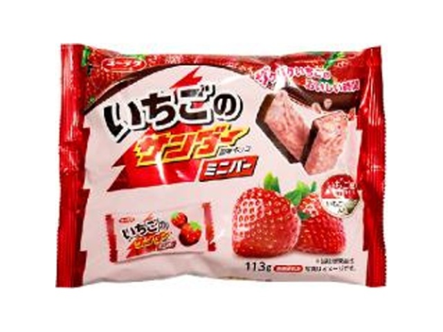 有楽 いちごのサンダーミニバー １１３ｇ 【新商品 9/15 発売】 △ 【購入入数１２個】