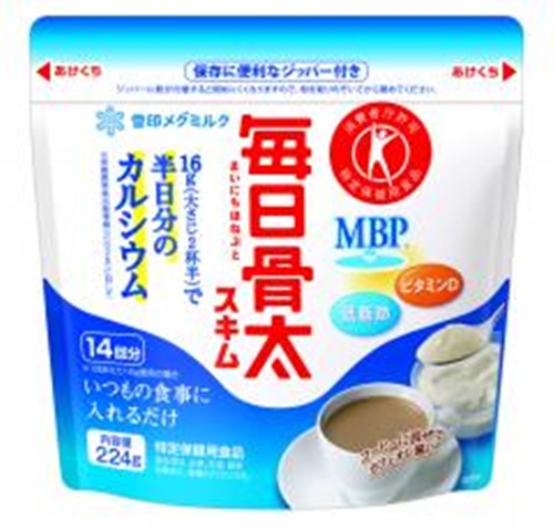 雪印 毎日骨太スキムミルク ２２４ｇ 【新商品 9/1 発売】 □お取り寄せ品 【購入入数１２個】