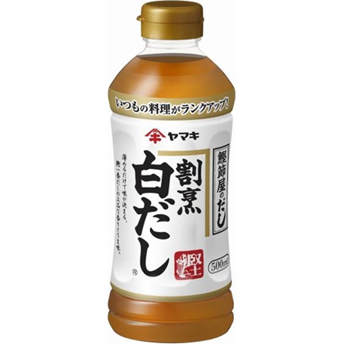 ヤマキ 割烹白だし ５００ｍｌ 【今月の特売 調味料】 △ 【購入入数１２個】