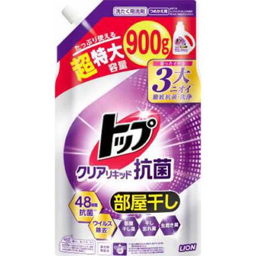 トップ クリアリキッド抗菌つめかえ用超特大９００ｇ 【今月の特売 雑貨】 △ 【購入入数１個】