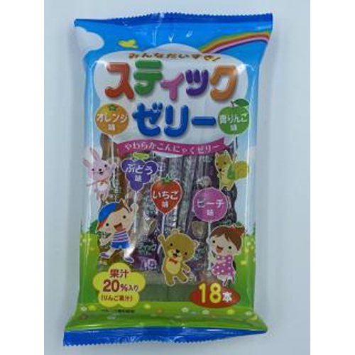 リボン みんなだいすきスティックゼリー １８本 【数量限定】 □お取り寄せ品 【購入入数１２個】