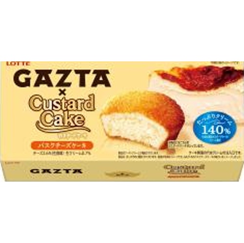 ロッテ カスタードケーキ バスクチーズケーキ６個 【新商品 4/15 発売】 △ 【購入入数５個】