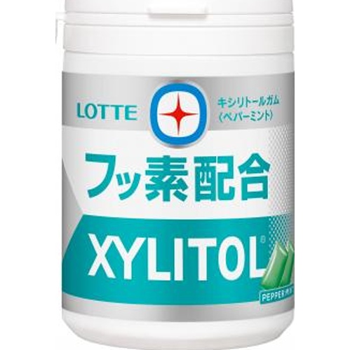 ロッテ キシリガムフッ素配合ペパーミント １２５ｇ △ 【購入入数６個】