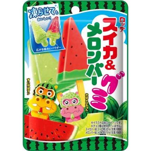 ロッテ スイカ＆メロンバーグミ７３ｇ 【新商品 7/15 発売】 □お取り寄せ品 【購入入数８０個】
