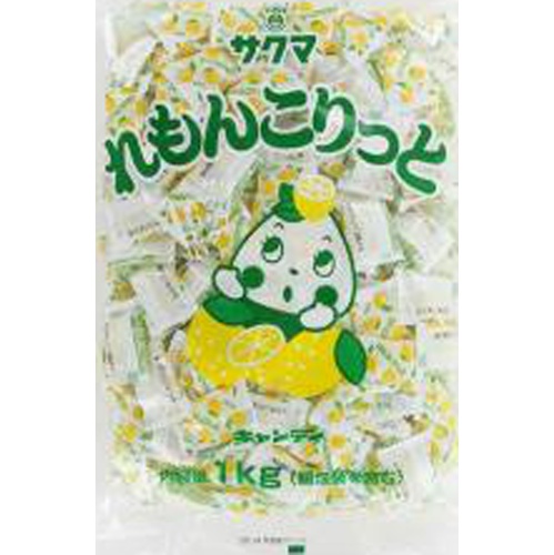 サクマ れもんこりっと（ピロー）１ｋｇ 【新商品 4/1 発売】 □お取り寄せ品 【購入入数１個】