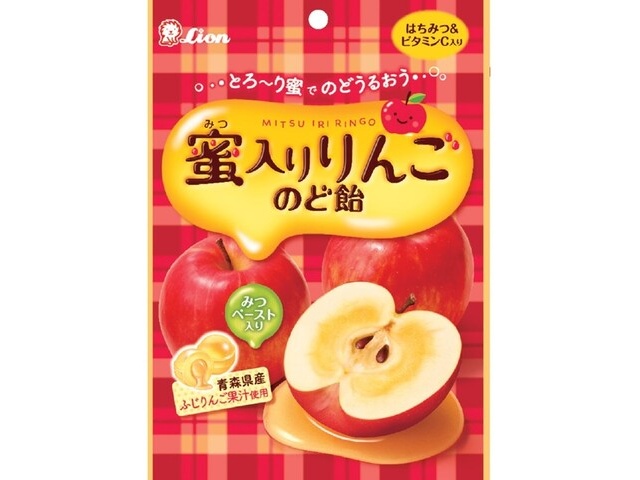 ライオン 蜜入りりんごのど飴 ６２ｇ □お取り寄せ品 【購入入数１８個】